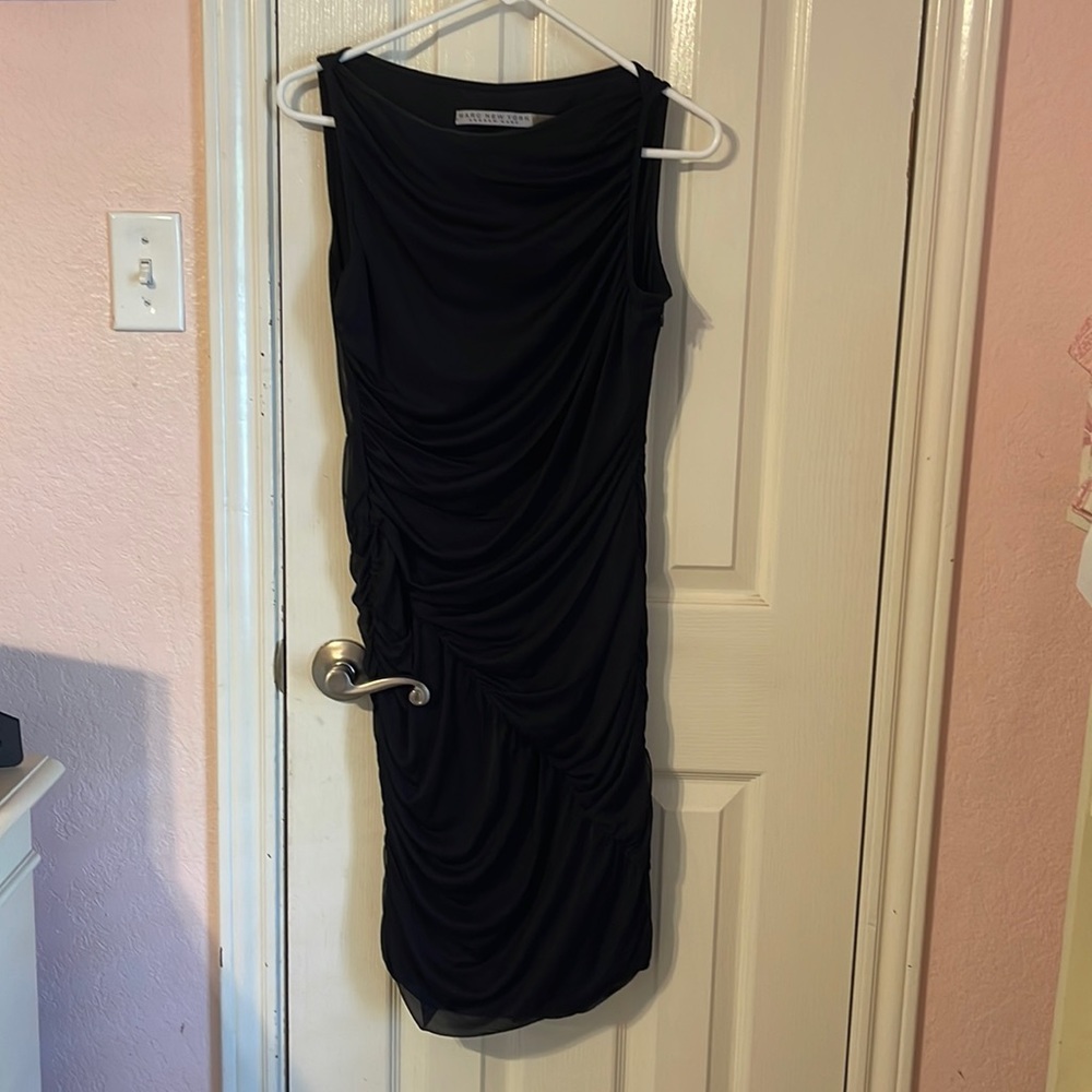 Black evening dress.